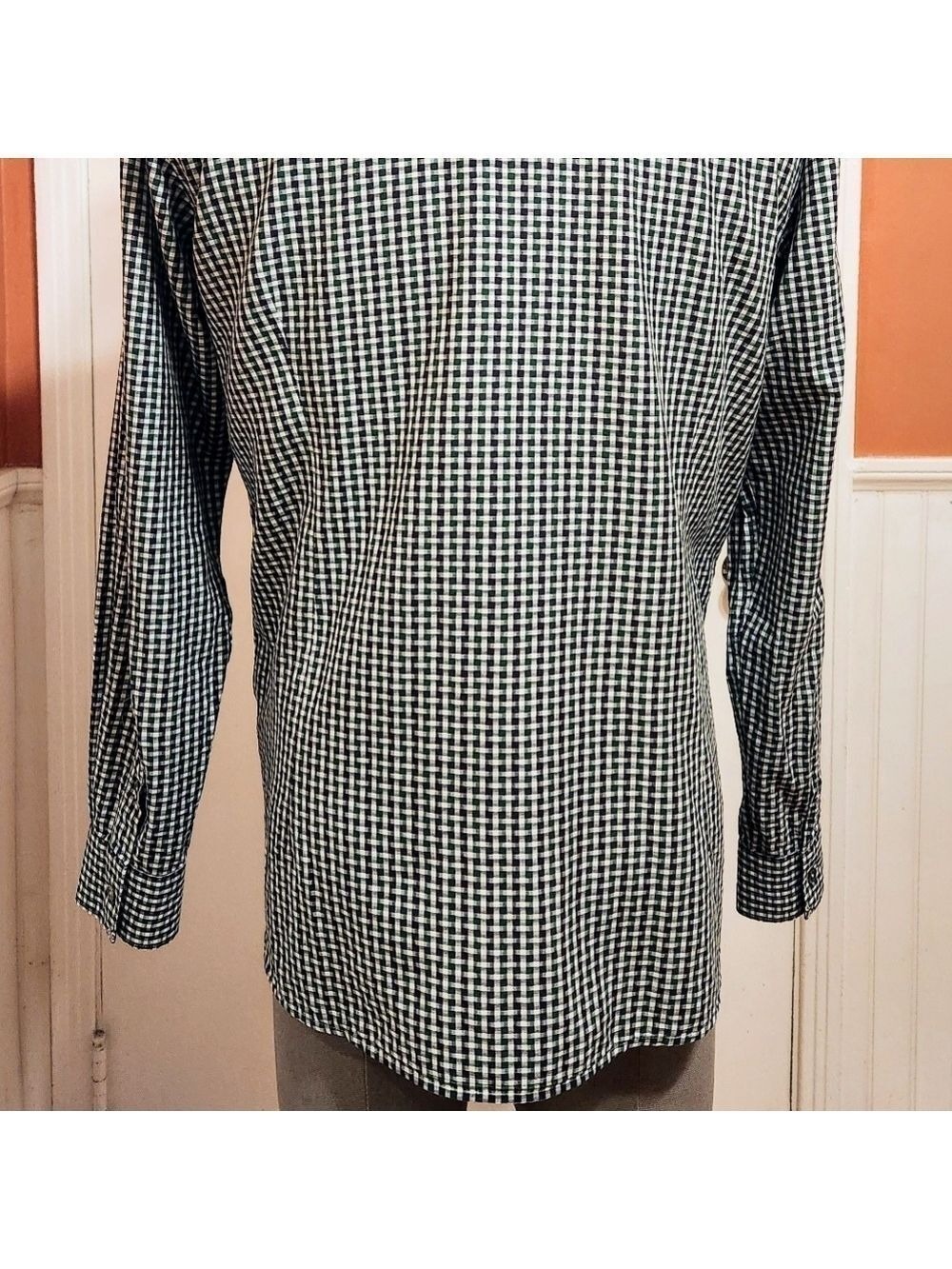 Ted Baker Gingham Cotton Dress Shirt Large - Picture 7 of 11